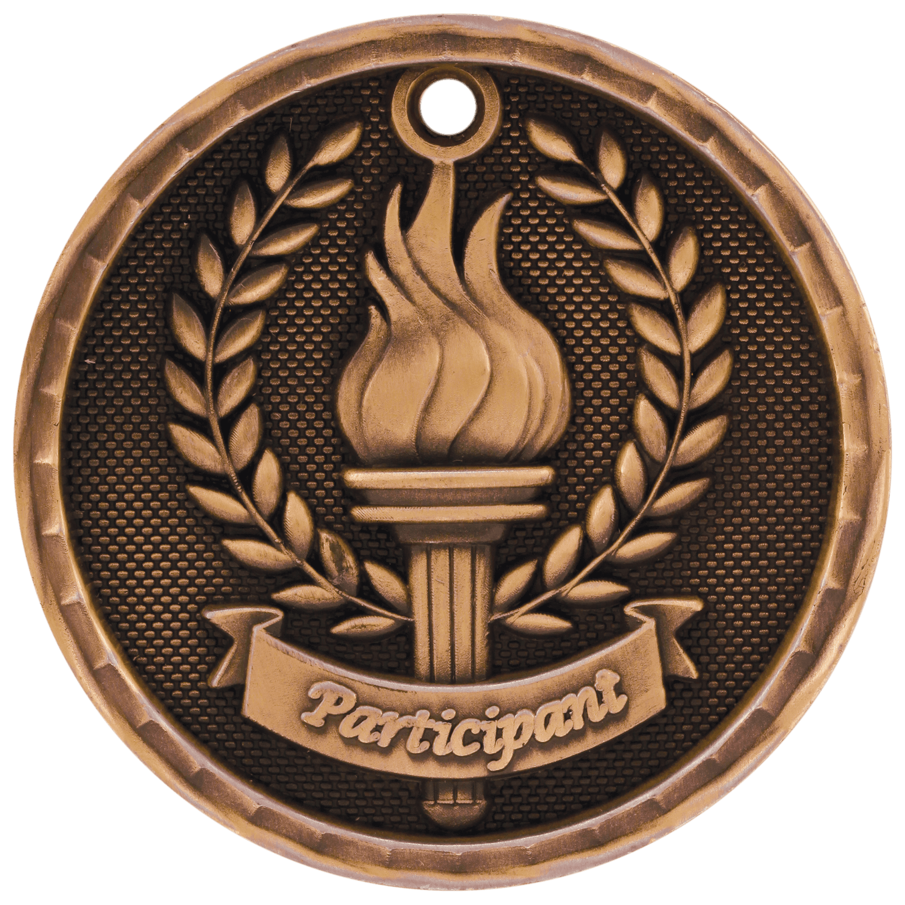 3D Participant Medal 2" / Bronze (Copper Tone)