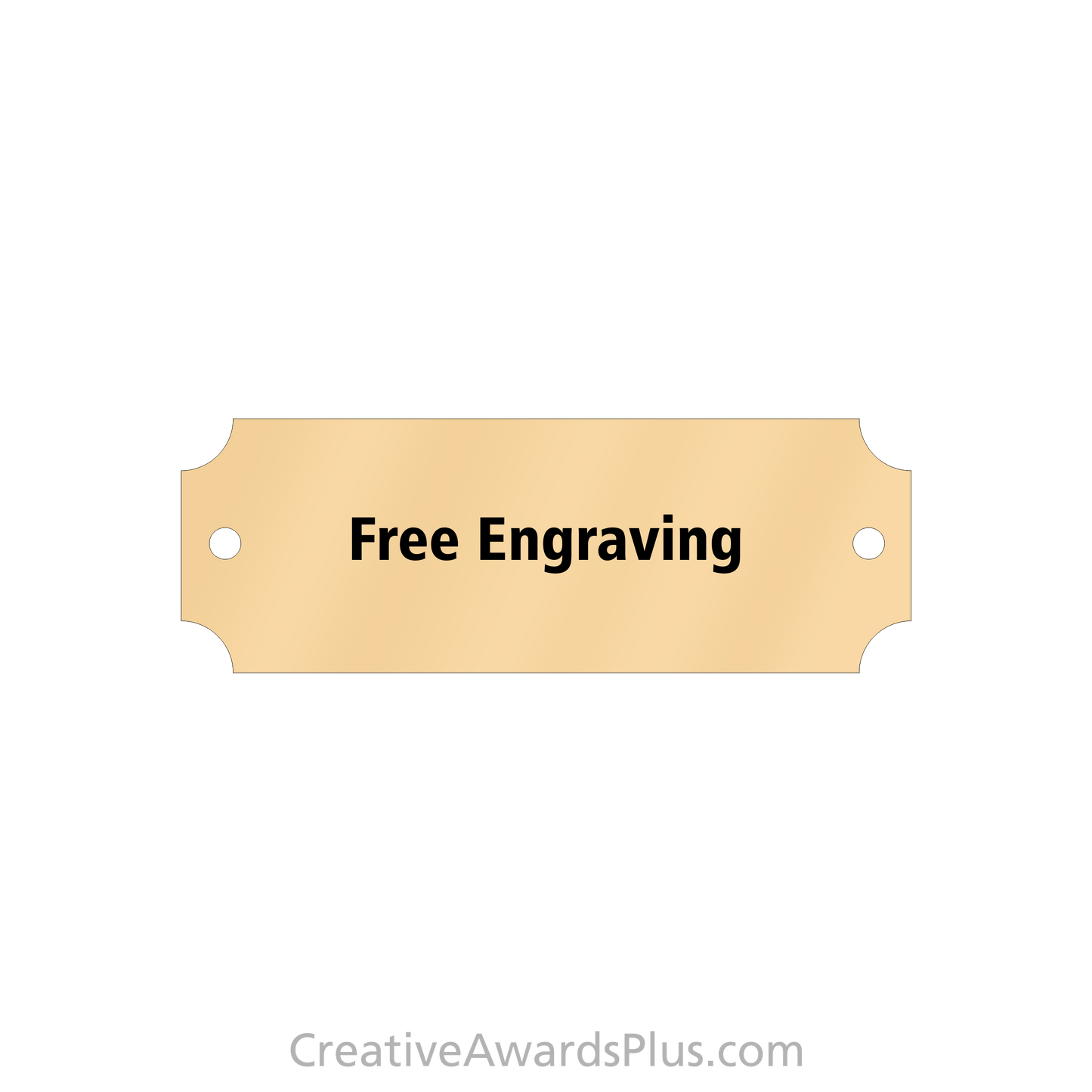 Brass Perpetual Plate 7/8" x 2.5" / Bright Gold