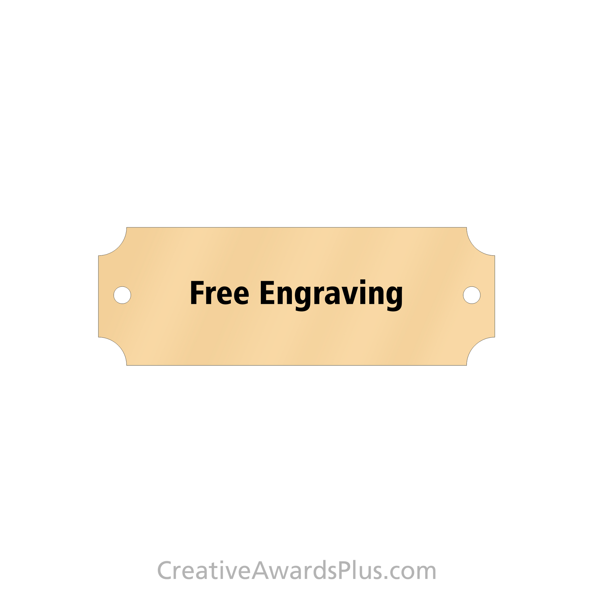 Brass Perpetual Plate 7/8" x 2.5" / Bright Gold