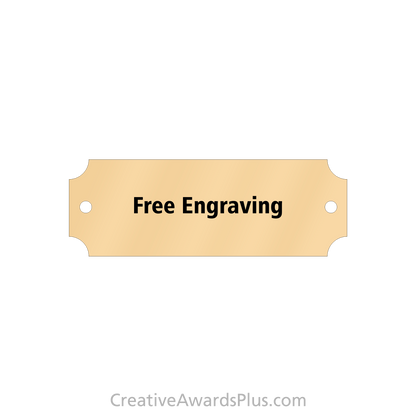 Brass Perpetual Plate 7/8" x 2.5" / Bright Gold
