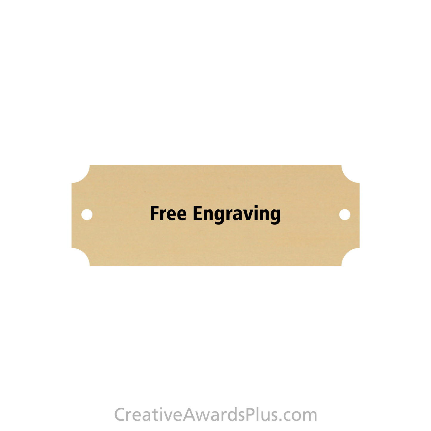 Brass Perpetual Plate 7/8" x 2.5" / Satin Gold