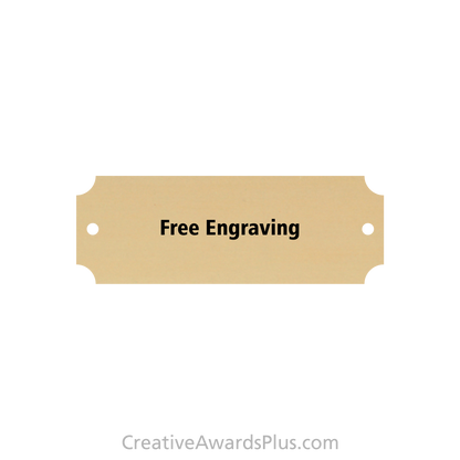 Brass Perpetual Plate 7/8" x 2.5" / Satin Gold