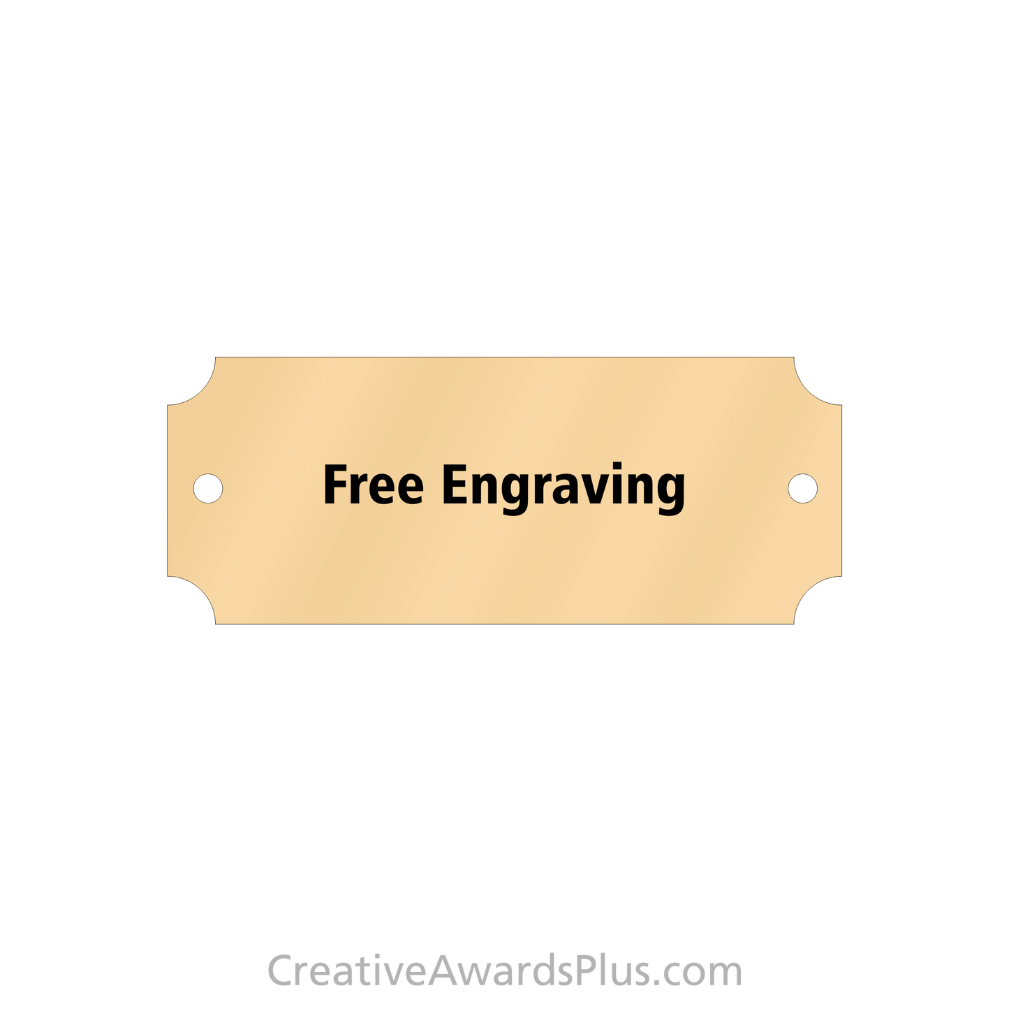 Brass Perpetual Plate 1" x 2.5" / Bright Gold