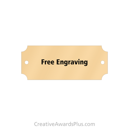 Brass Perpetual Plate 1" x 2.5" / Bright Gold