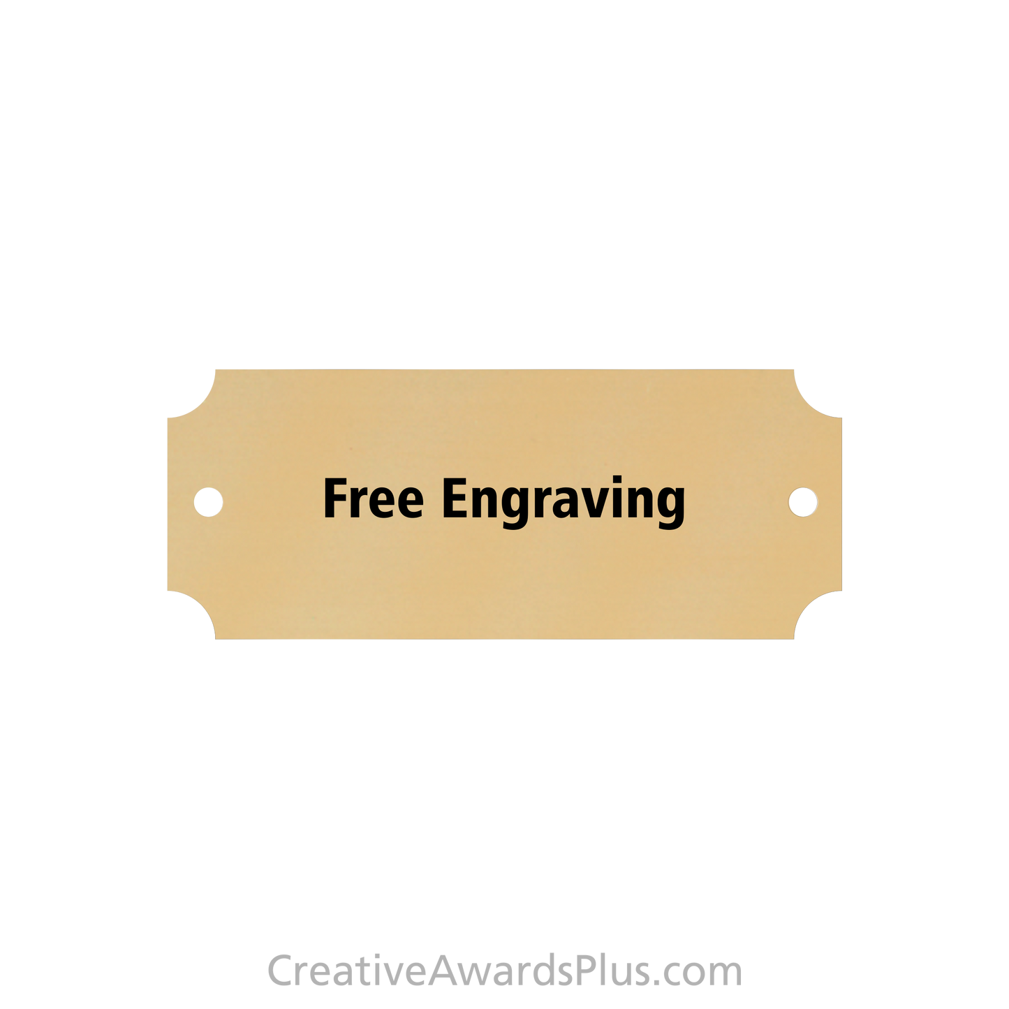 Brass Perpetual Plate 1" x 2.5" / Satin Gold