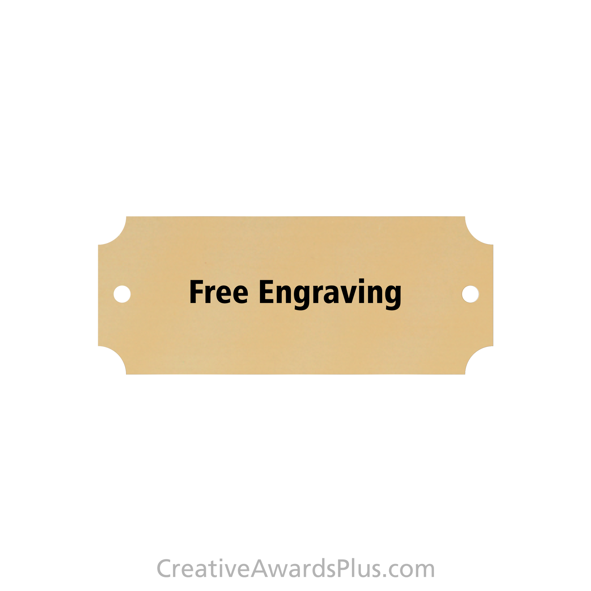 Brass Perpetual Plate 1" x 2.5" / Satin Gold