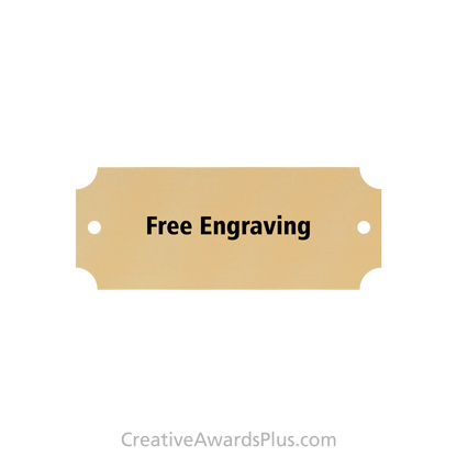 Brass Perpetual Plate 1" x 2.5" / Satin Gold