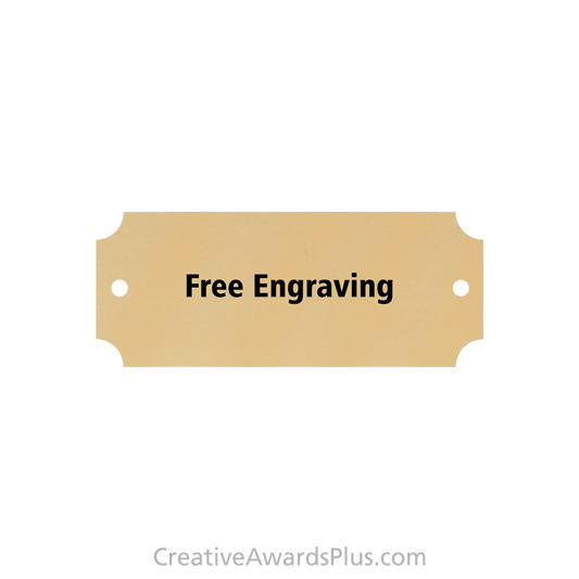Brass Perpetual Plate 1" x 2.5" / Satin Gold