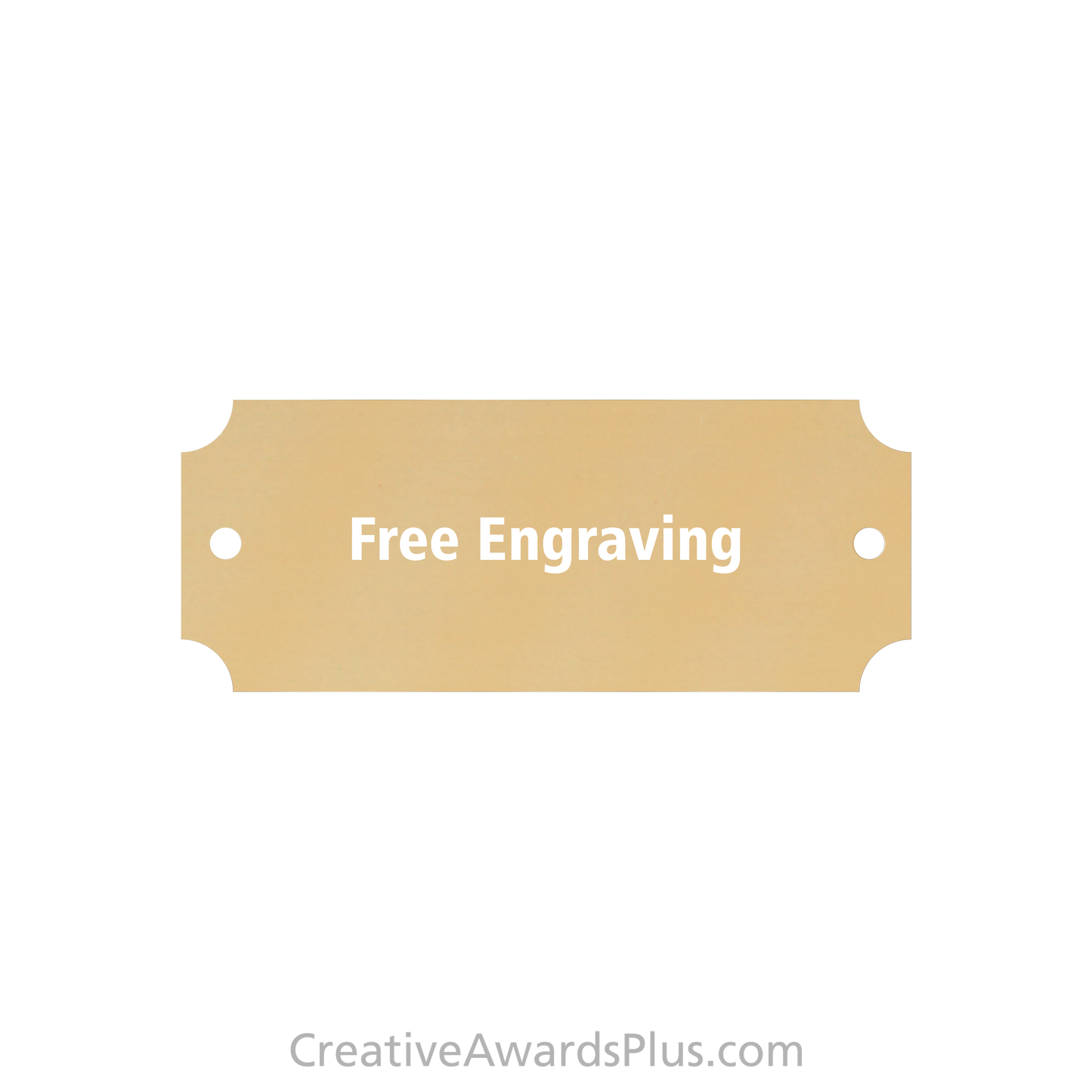 Gold Aluminum Perpetual Plate 1" x 2.5" / Satin Gold