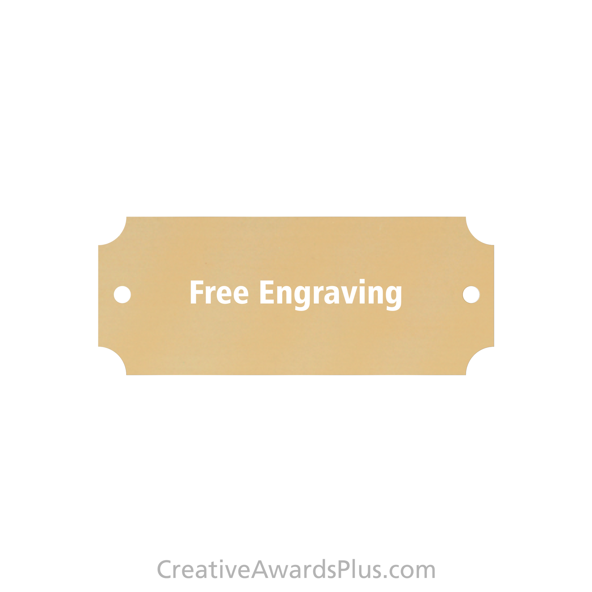 Gold Aluminum Perpetual Plate 1" x 2.5" / Satin Gold