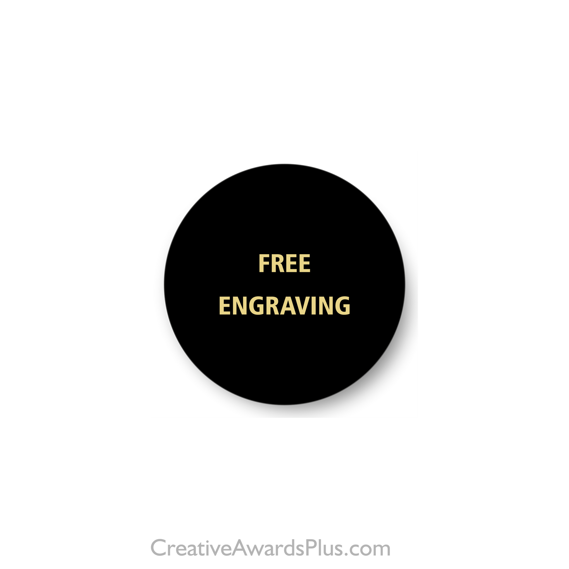Round Black Brass Plate 1.5" / Black