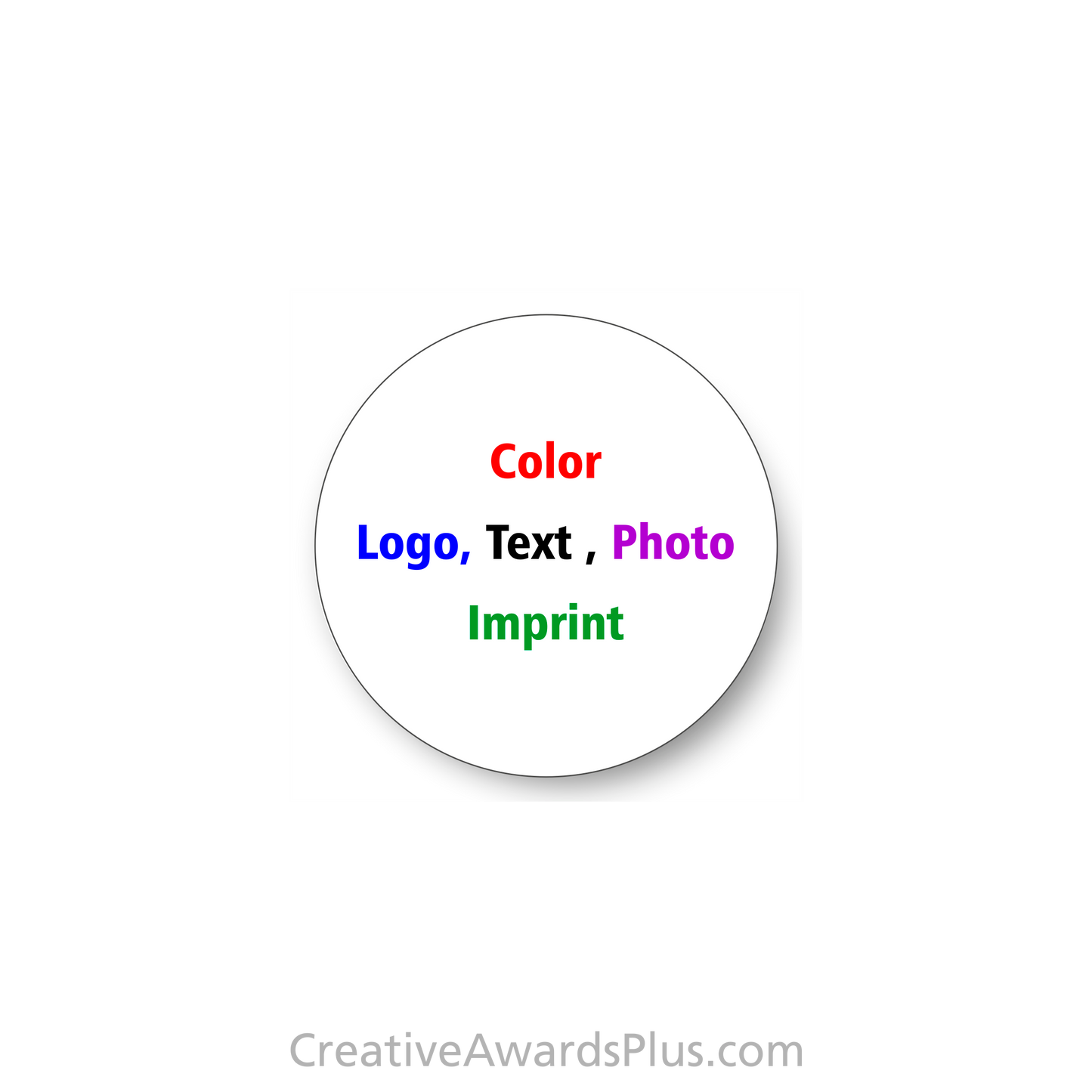Round White Plate 1.5" / White