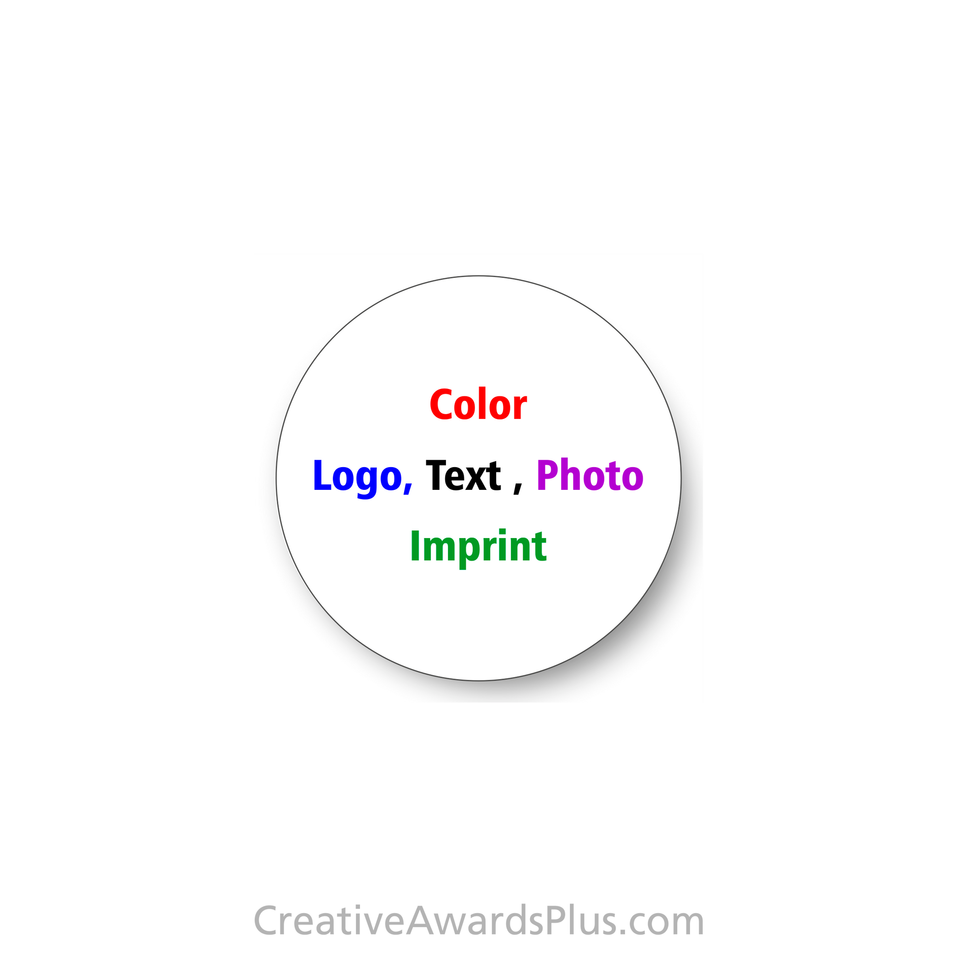 Round White Plate 1.5" / White