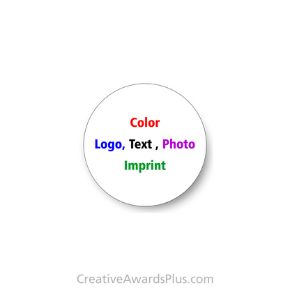 Round White Plate 1.5" / White