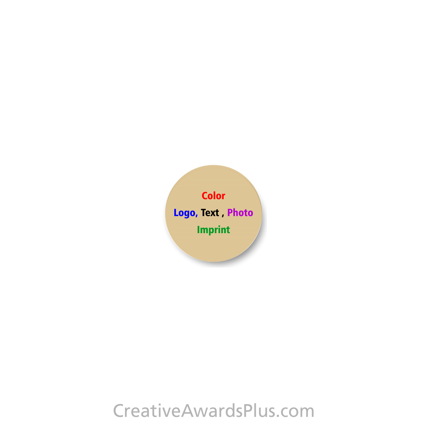 Round Satin Gold Plate 1" / Satin Gold