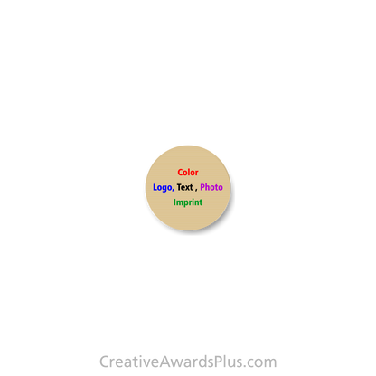 Round Satin Gold Plate 1" / Satin Gold
