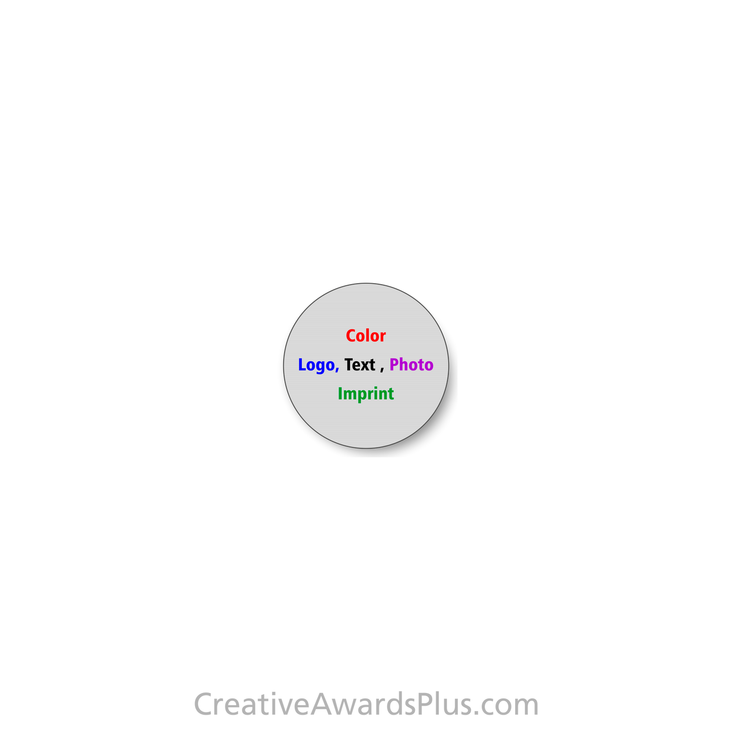 Round Satin Silver Plate 1" / Satin Silver