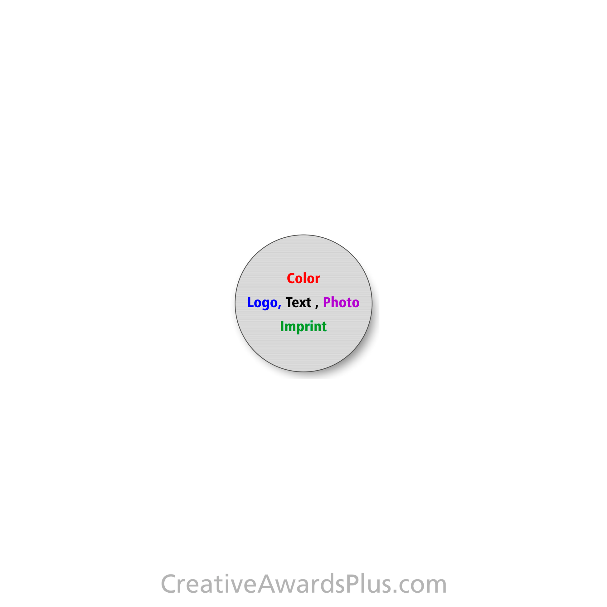 Round Satin Silver Plate 1" / Satin Silver