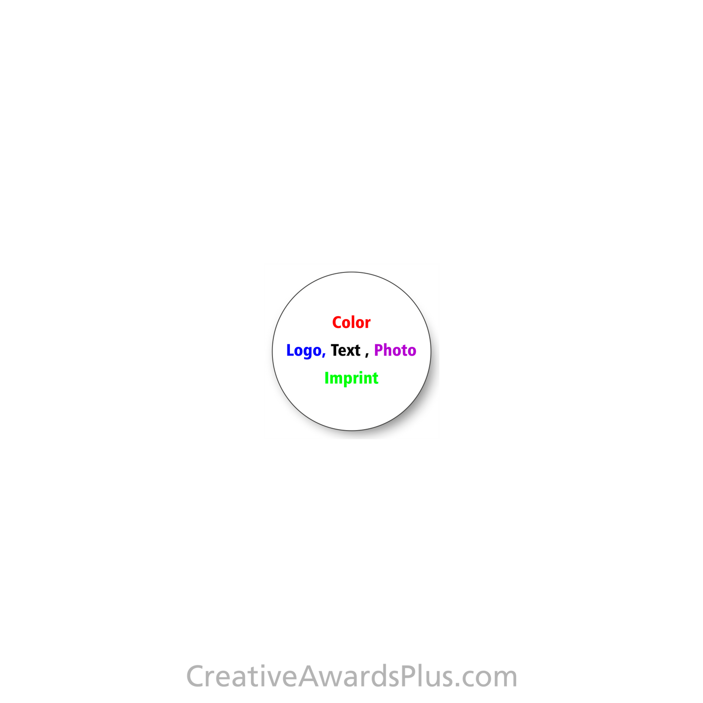 Round White Plate 1" / White