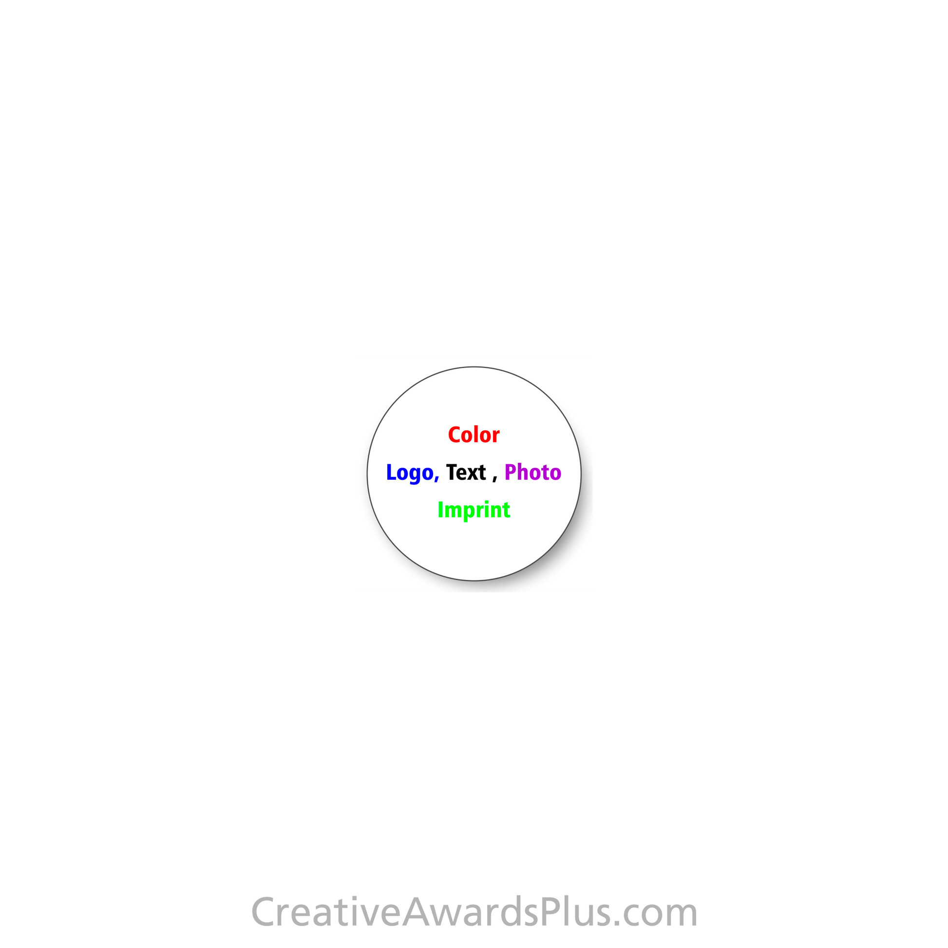 Round White Plate 1" / White