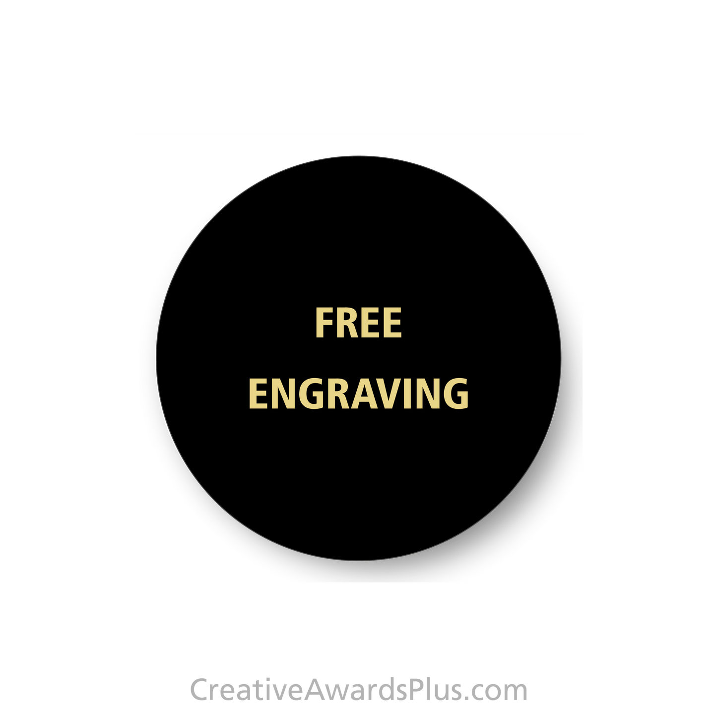 Round Black Brass Plate 2" / Black