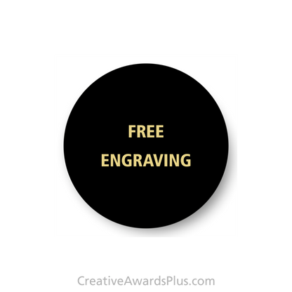 Round Black Brass Plate 2" / Black