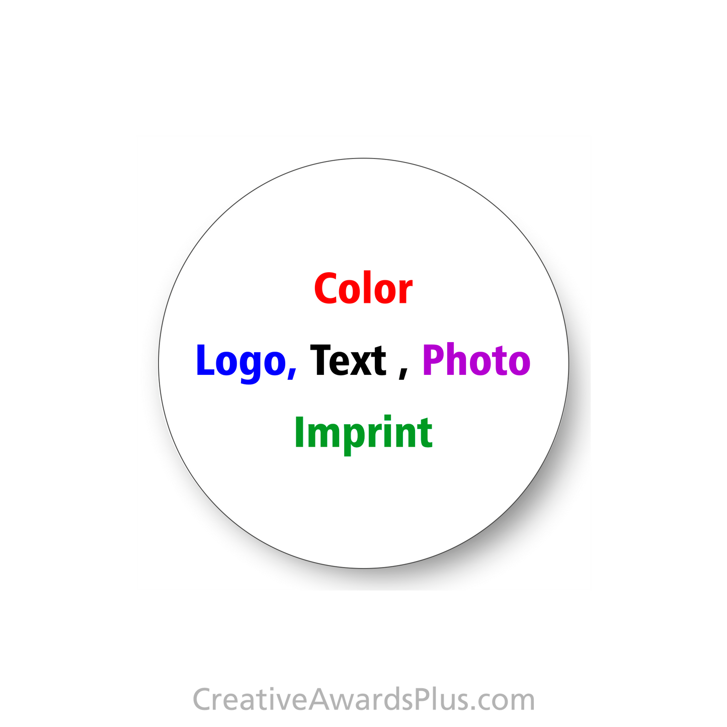 Round White Plate 2" / White