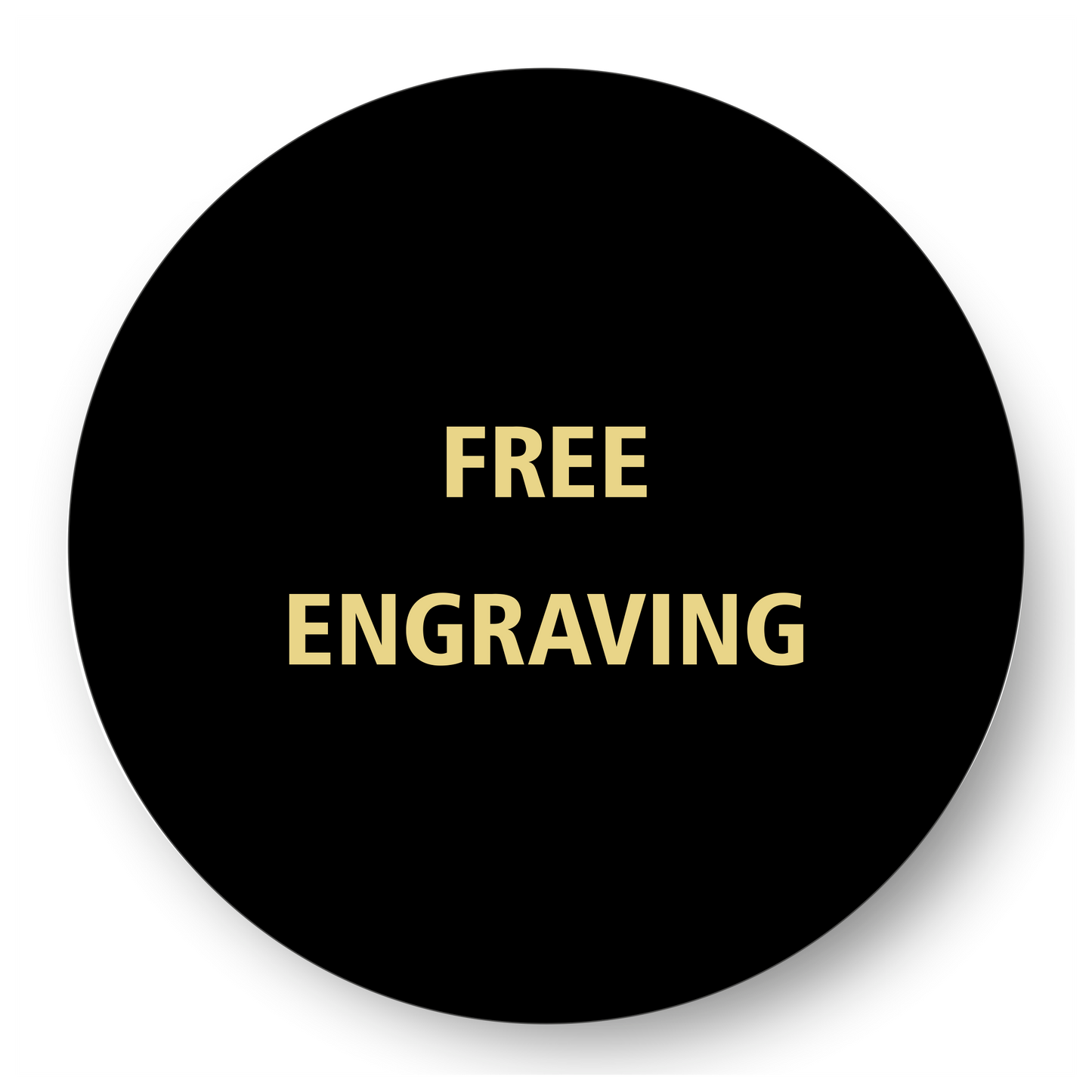 Round Black Brass Plate 3" / Black