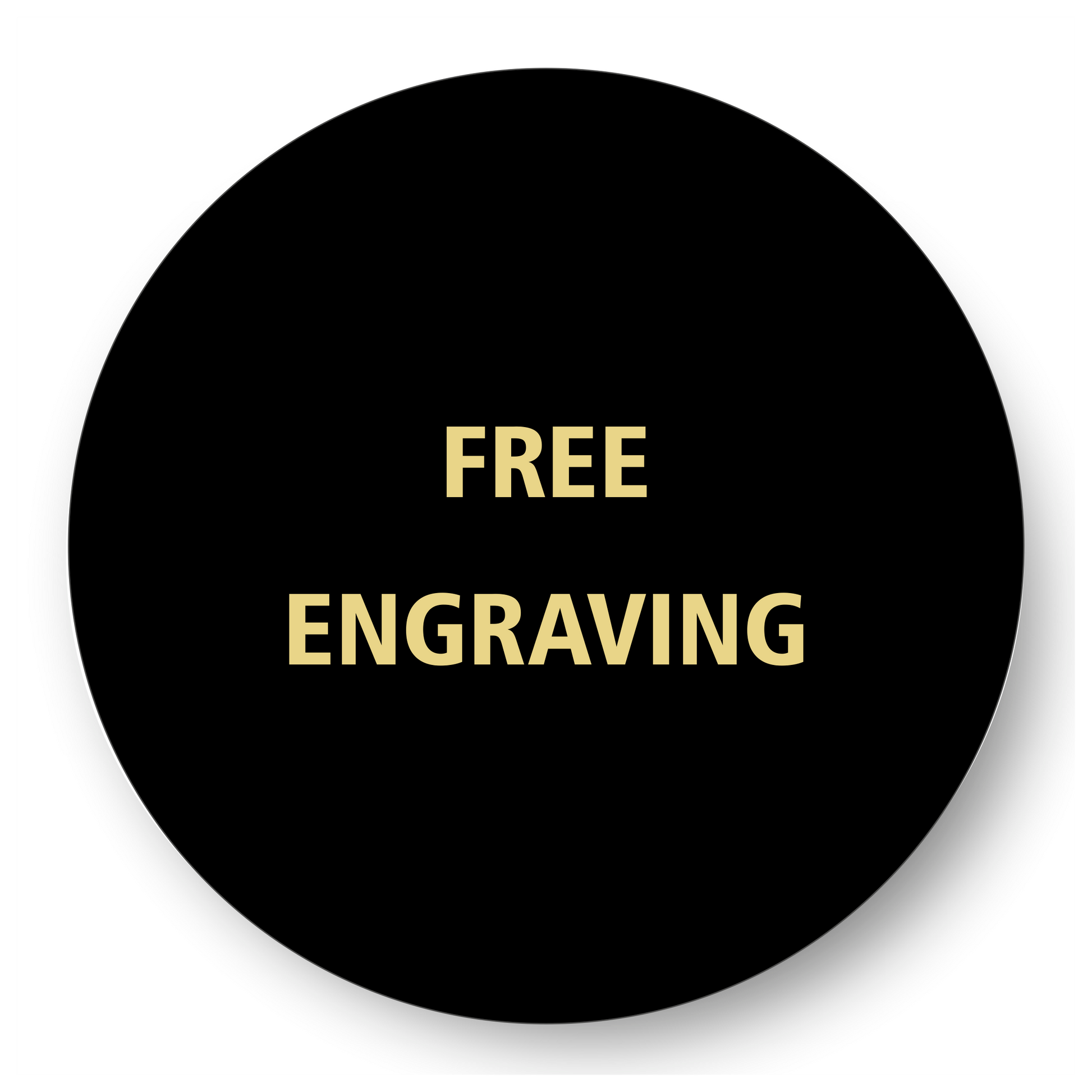Round Black Brass Plate 3" / Black