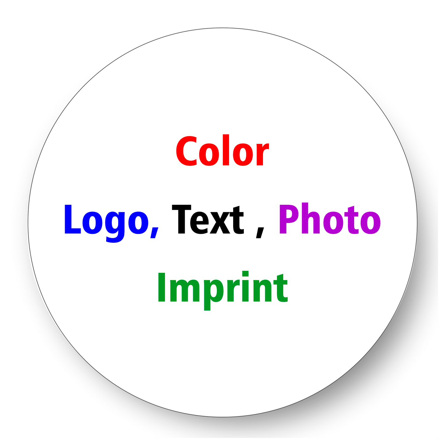Round White Plate 3" / White
