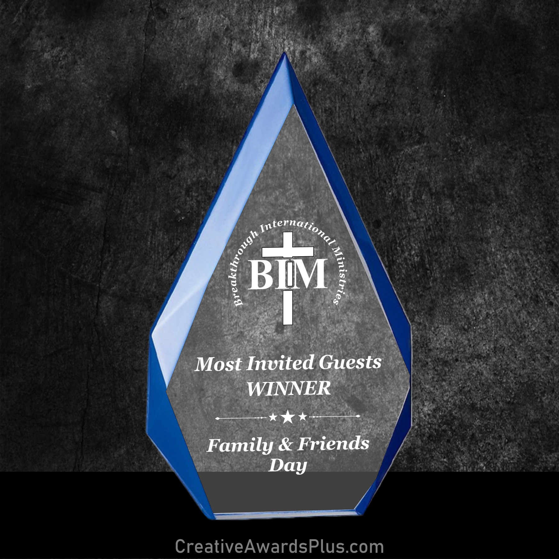 Blue Diamond Acrylic Award 8.875" / Blue