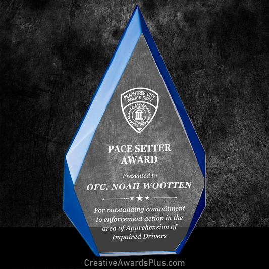 Blue Diamond Acrylic Award 9.875" / Blue