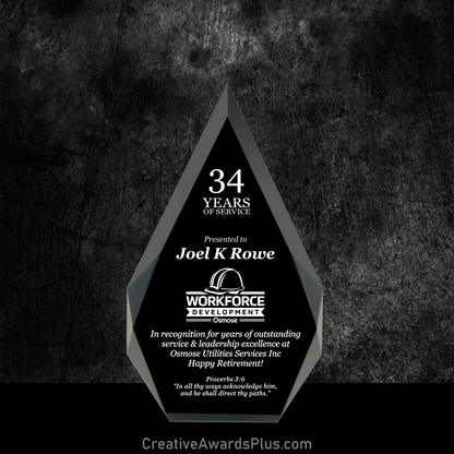 Black Diamond Acrylic Award 7.875" / Black