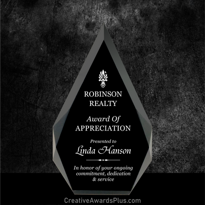 Black Diamond Acrylic Award 8.875" / Black