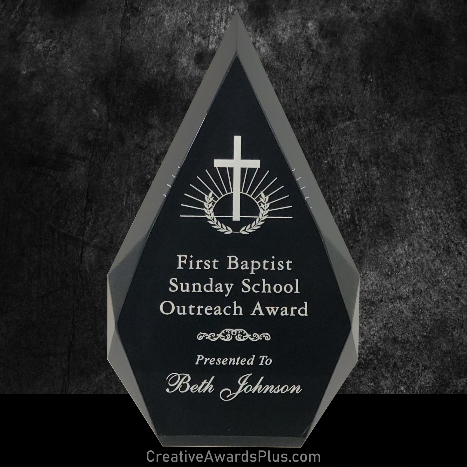 Black Diamond Acrylic Award 9.875" / Black