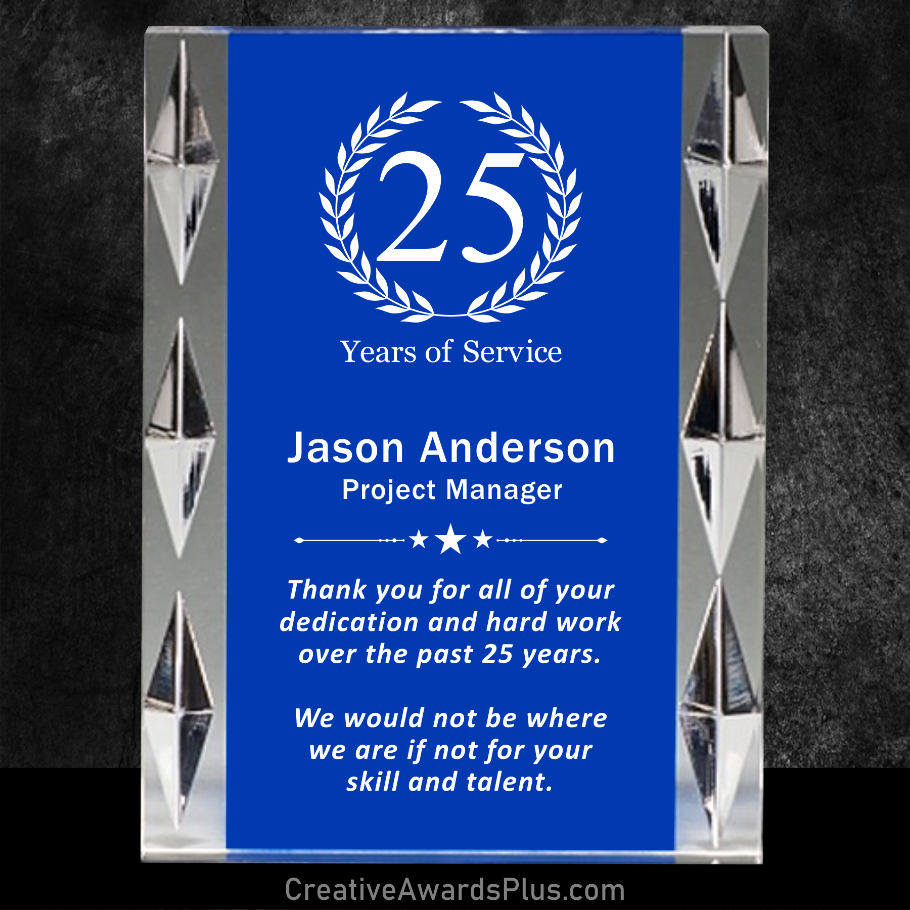 Blue Jewel Acrylic Award 8" / Blue