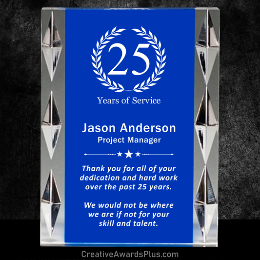 Blue Jewel Acrylic Award 8" / Blue