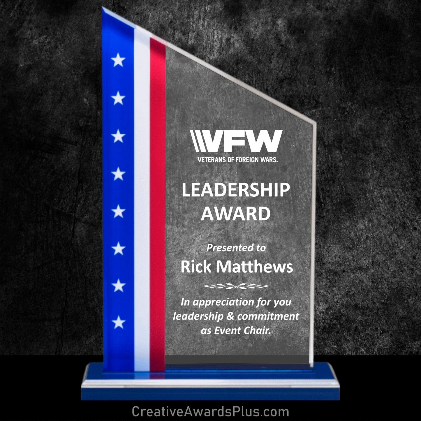 USA Acrylic Award 10.75” / Patriotic