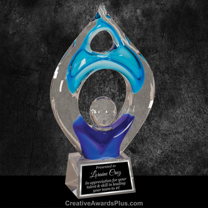 Champion Art Glass 10.25" / Blue