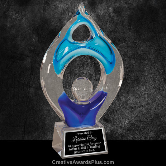 Champion Art Glass 10.25" / Blue
