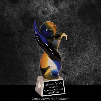 Twisted Body Art Glass 7.75" / Multiple Colors