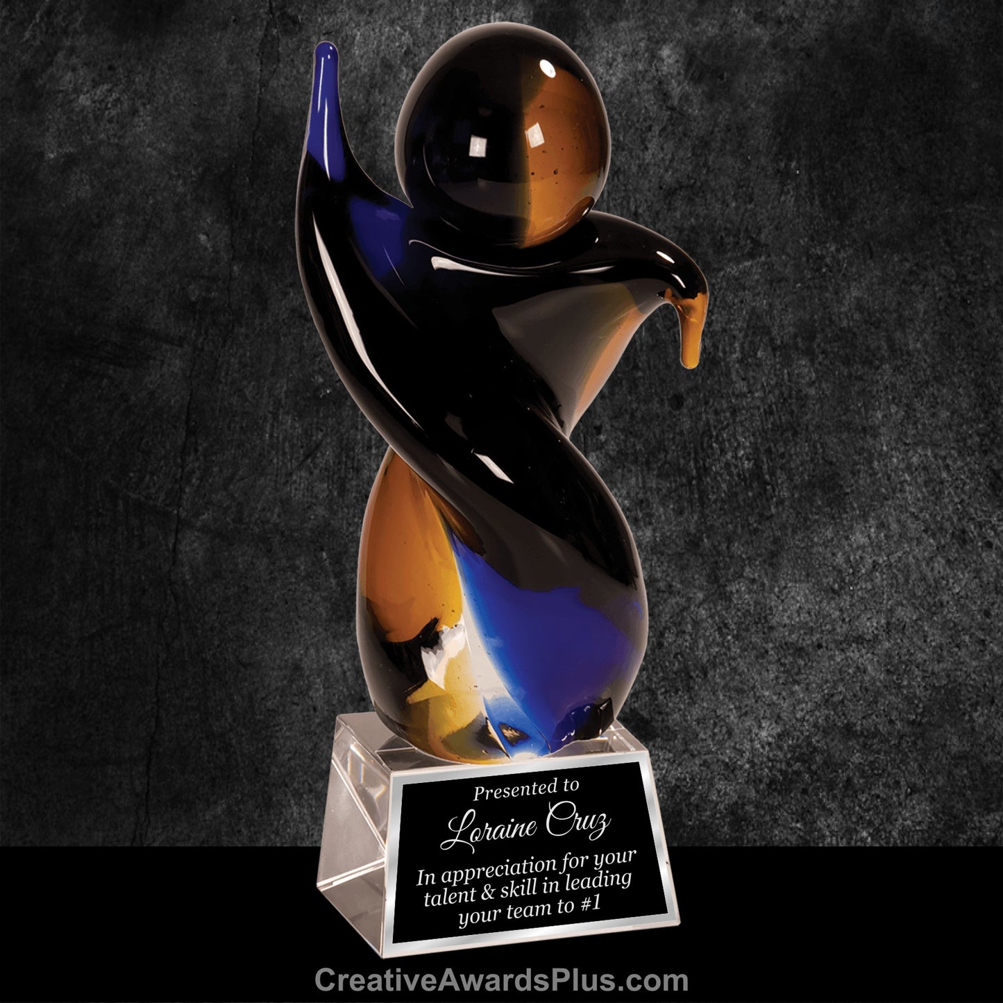 Twisted Body Art Glass 9.5" / Multiple Colors