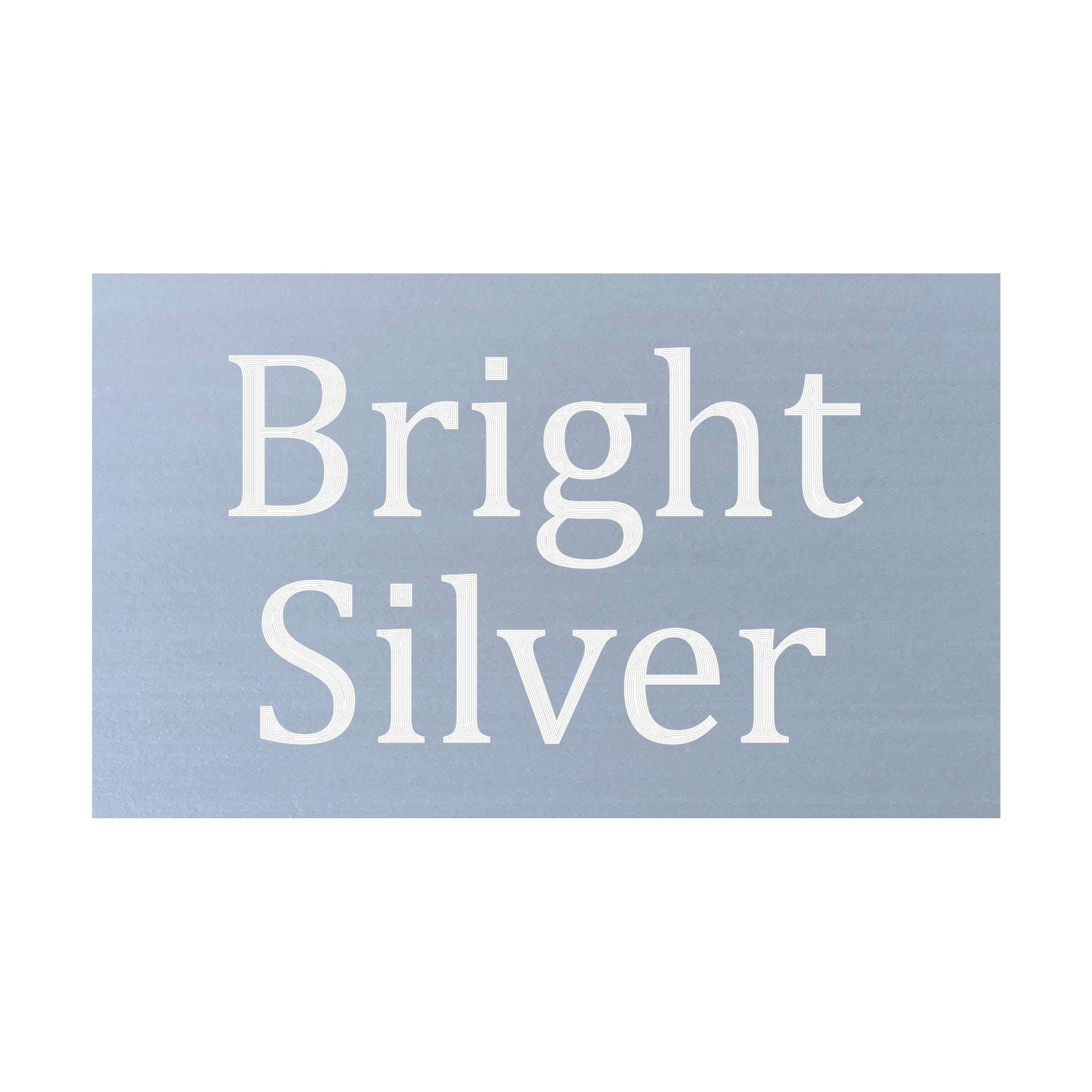 Custom Diamond Engraved Silver Plate Custom Sizes / Bright Silver / 145