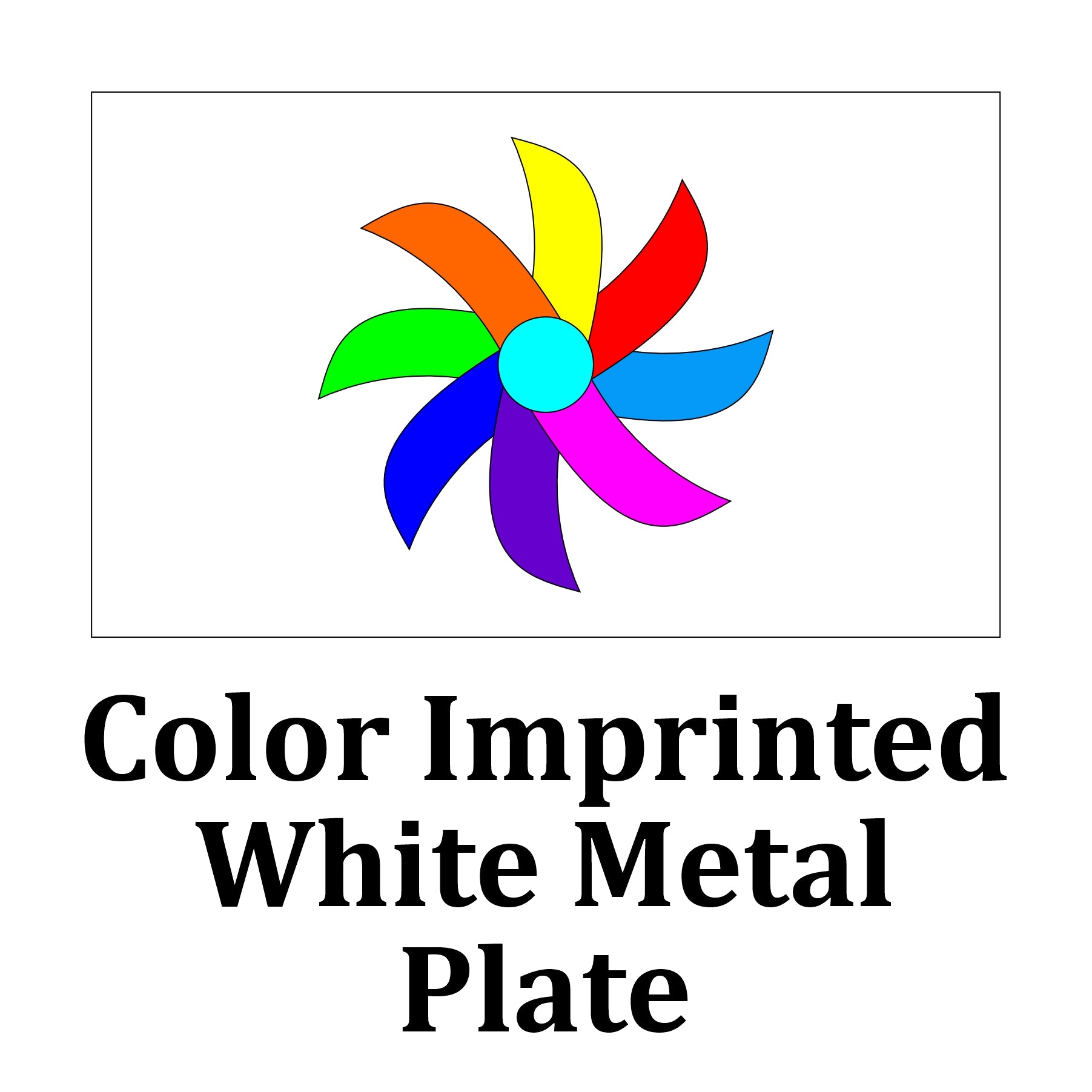 Custom Imprinted White Plate Custom Sizes / White/Color / 140