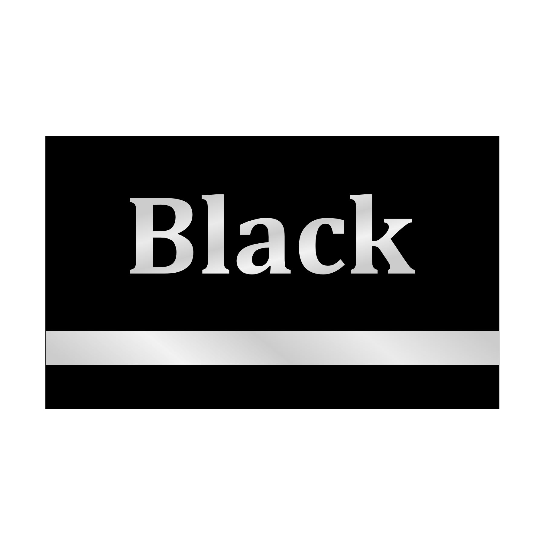 Custom Laser Engraved Metal Plate Custom Sizes / Black/Silver / 145