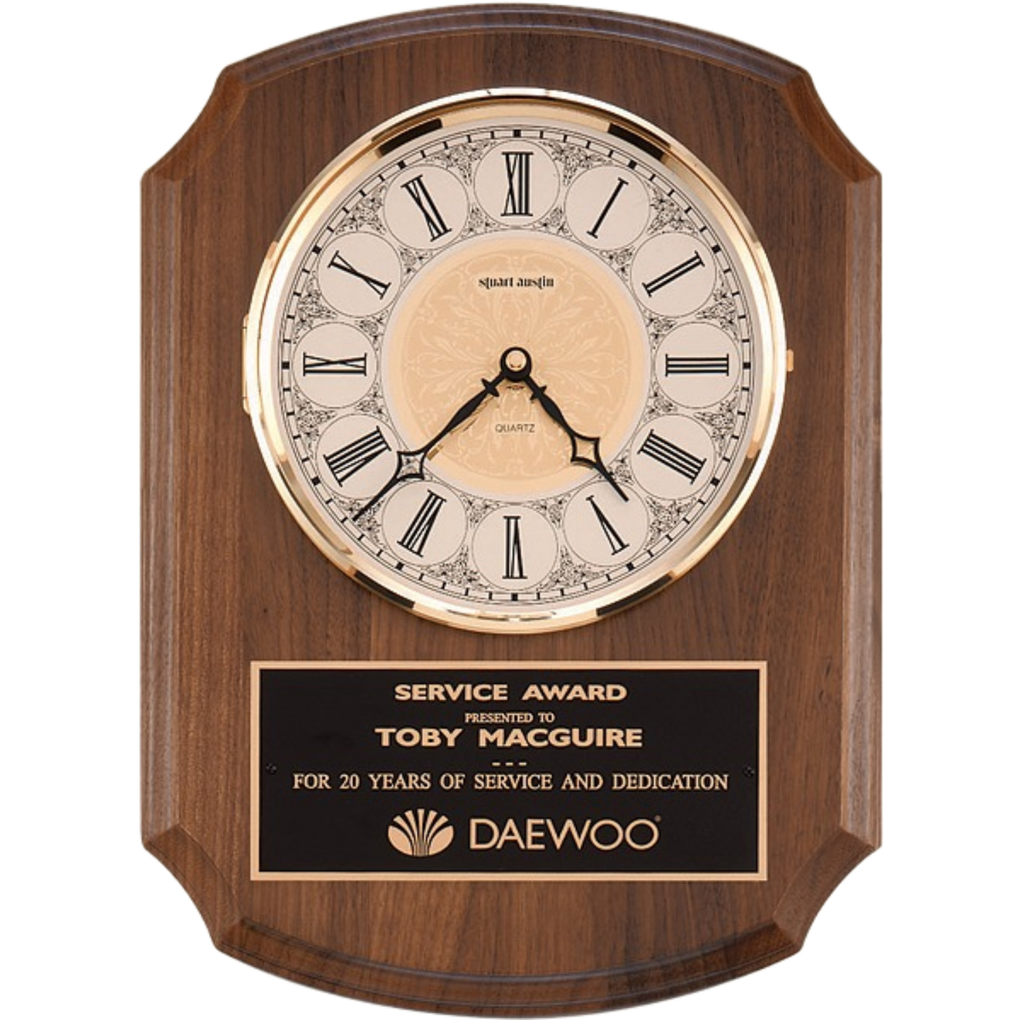 American Walnut Wall Clock 10.5" x 13" / Walnut