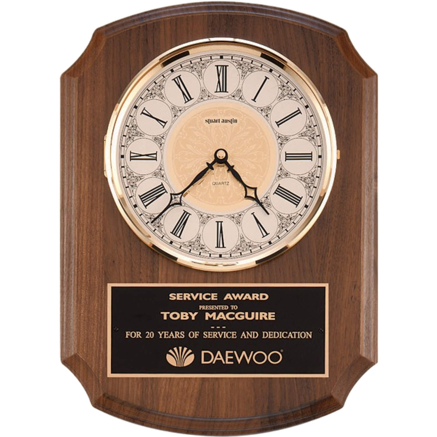 American Walnut Wall Clock 10.5" x 13" / Walnut
