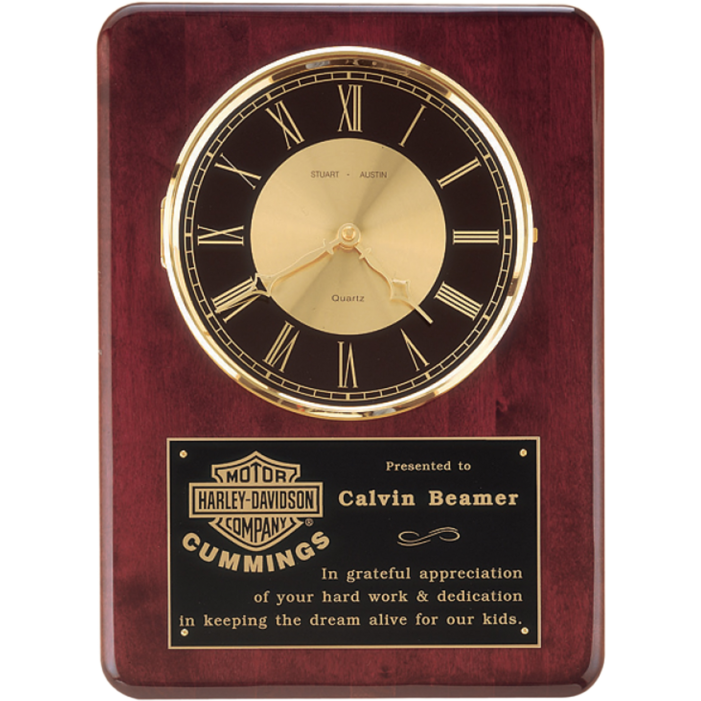 Rosewood Wall Clock 12" x 15" / Rosewood