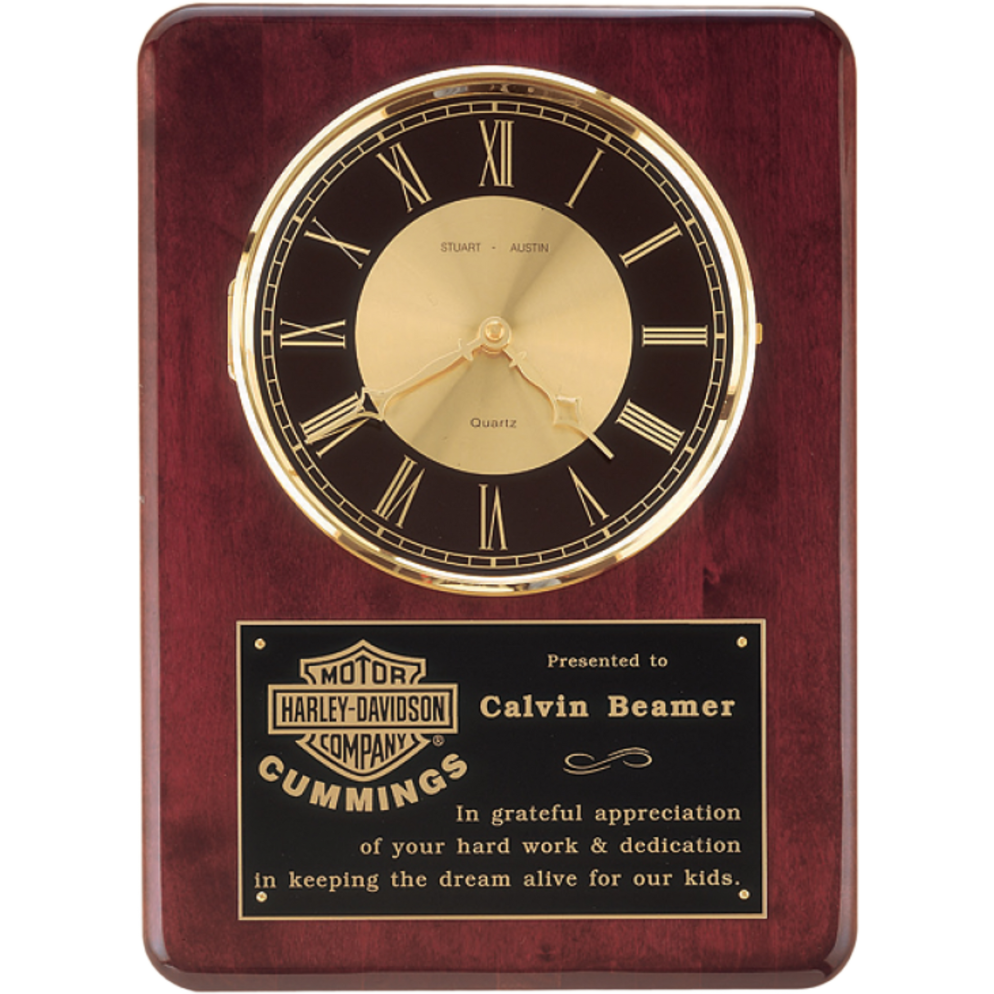 Rosewood Wall Clock 12" x 15" / Rosewood