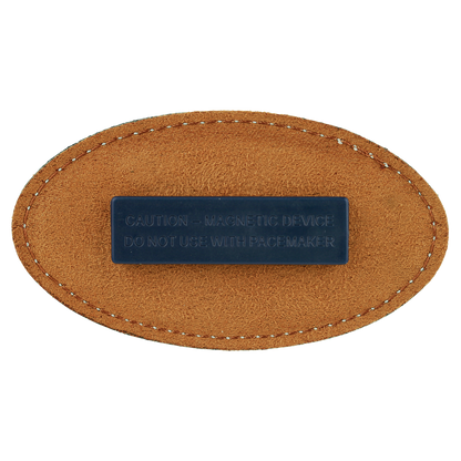 Leatherette Name Badge 1.5"x3" - Oval / Light Brown